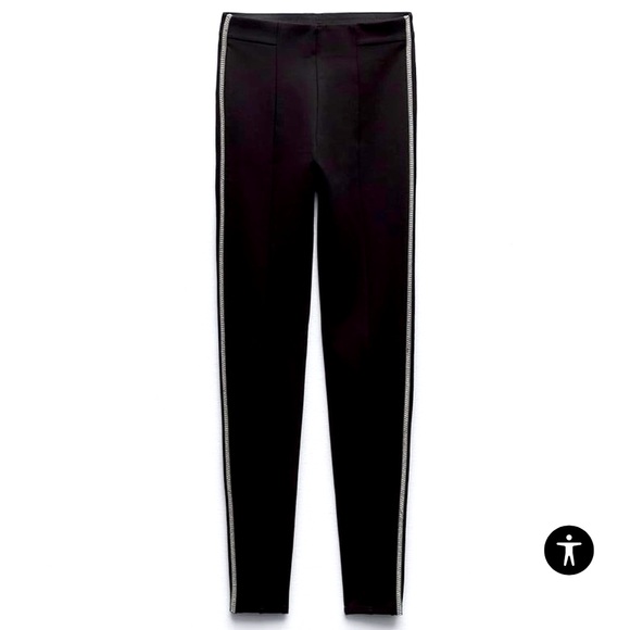 Zara Rhinestone Side Stripe Leggings - Picture 2 of 3
